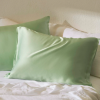 Šilkinis pagalvės užvalkalas žalias