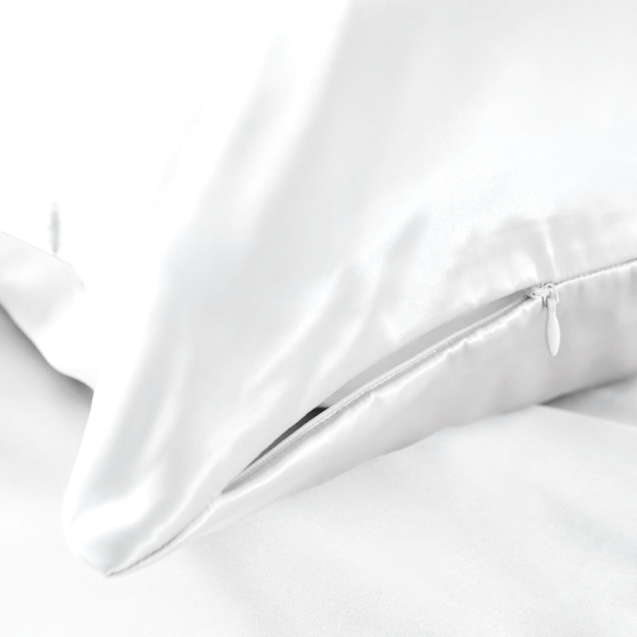 Šilkinis pagalvės užvalkalas baltas