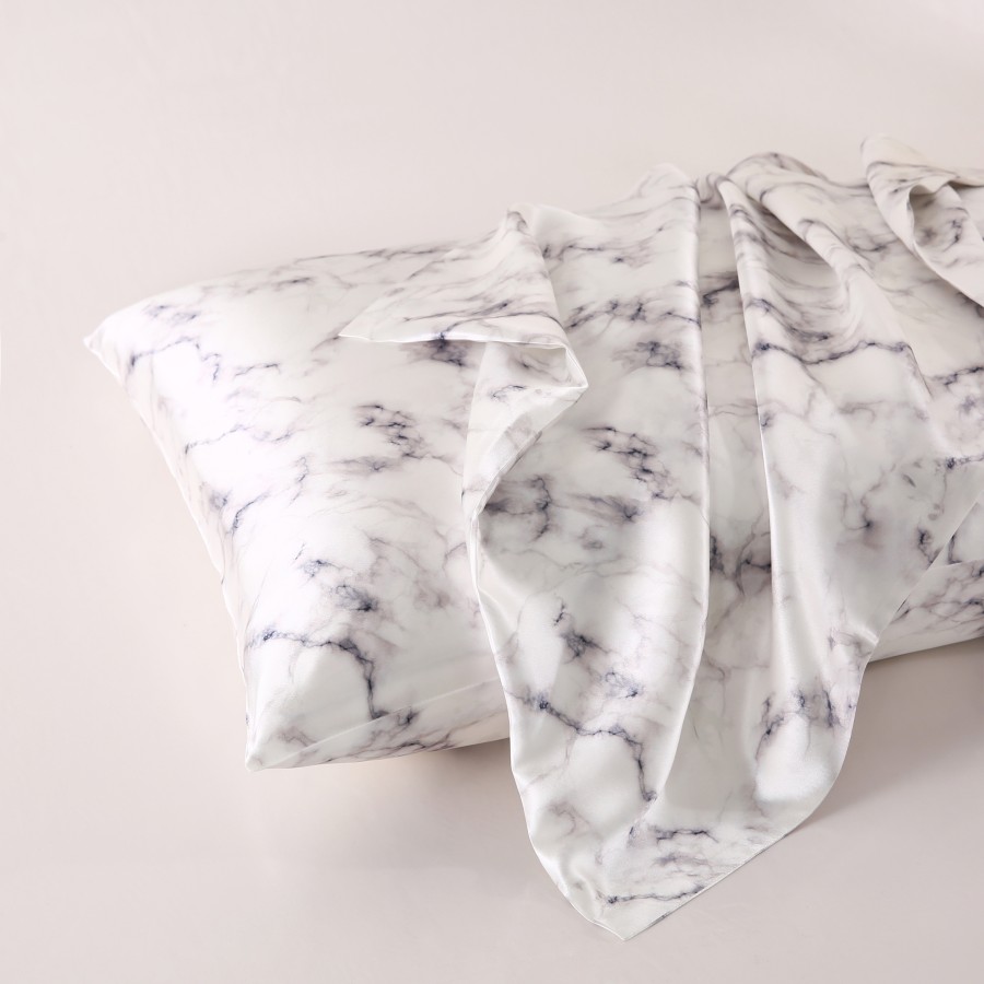 Šilkinis pagalvės užvalkalas marmuro efektu