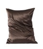 Šilkinis pagalvės užvalkalas rudas