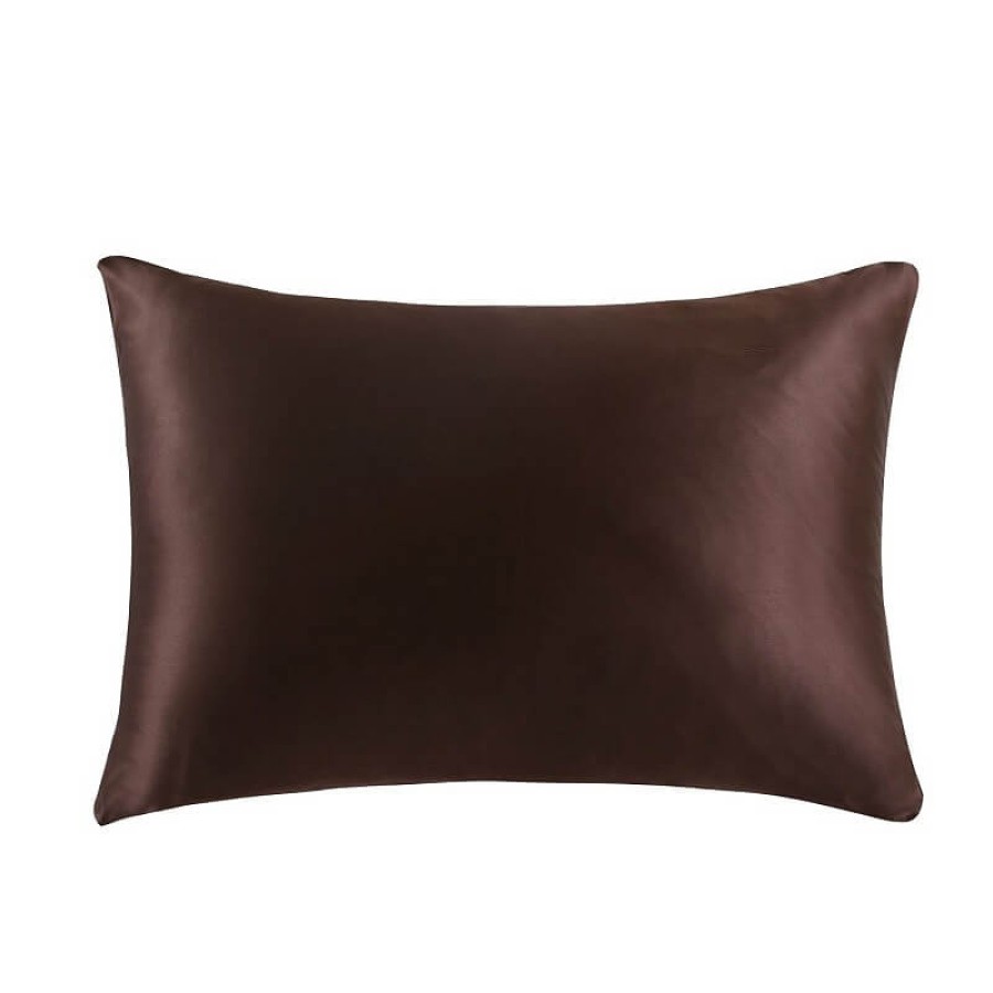 Šilkinis pagalvės užvalkalas rudas